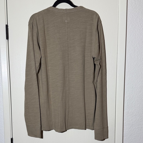 rag & bone Men's Tan Long Sleeve Henley Shirt size Large - Picture 6 of 6